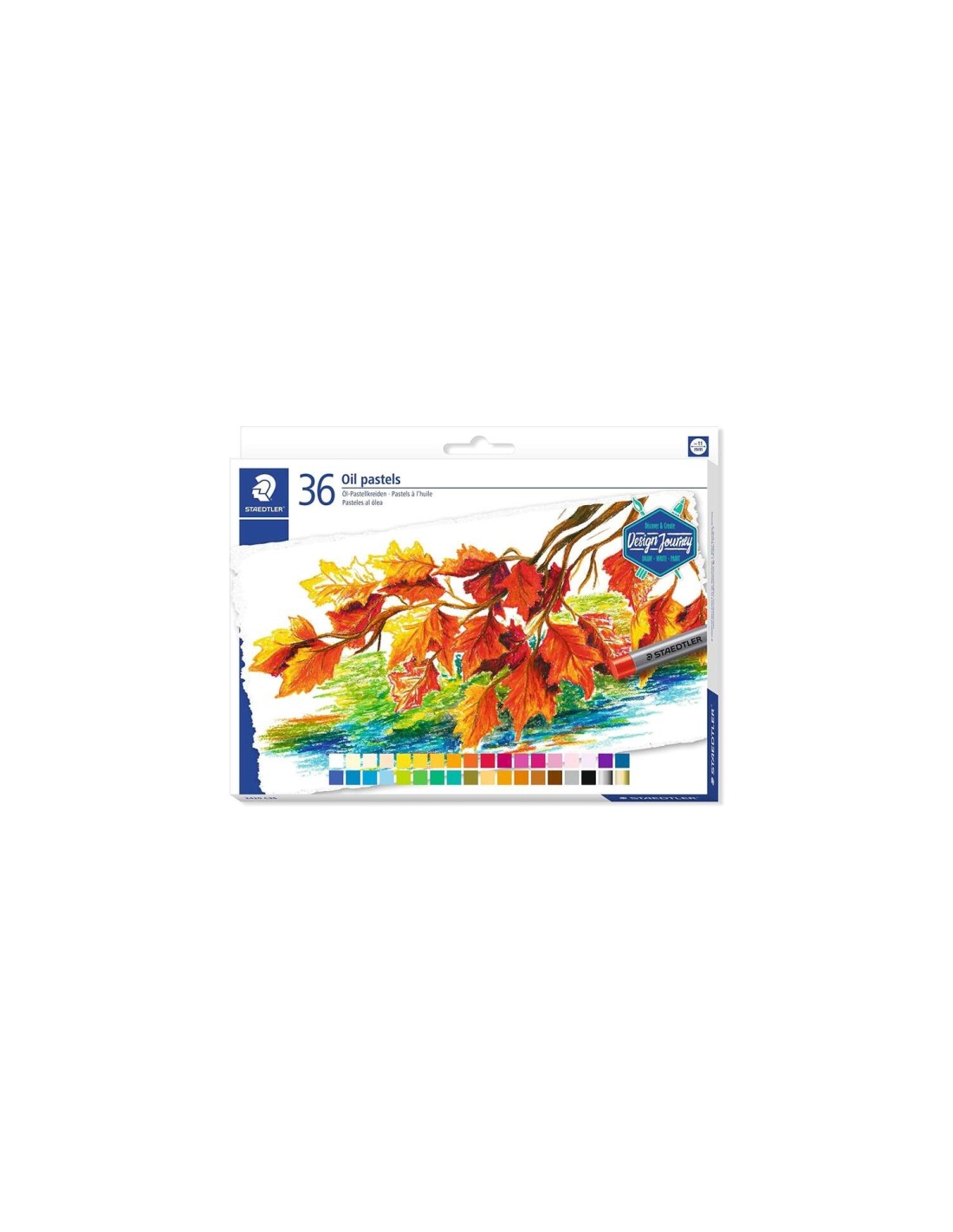 Staedtler Pasteles al Oleo 2420 Pack de 36 Ceras Blandas - Resistencia a la Rotura - Extremadamente Brillantes - Colores Surtido