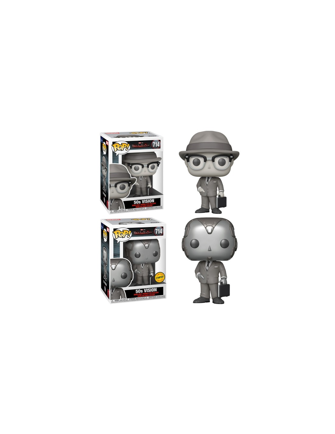 Funko pop marvel wandavision vision 50s b&w chase