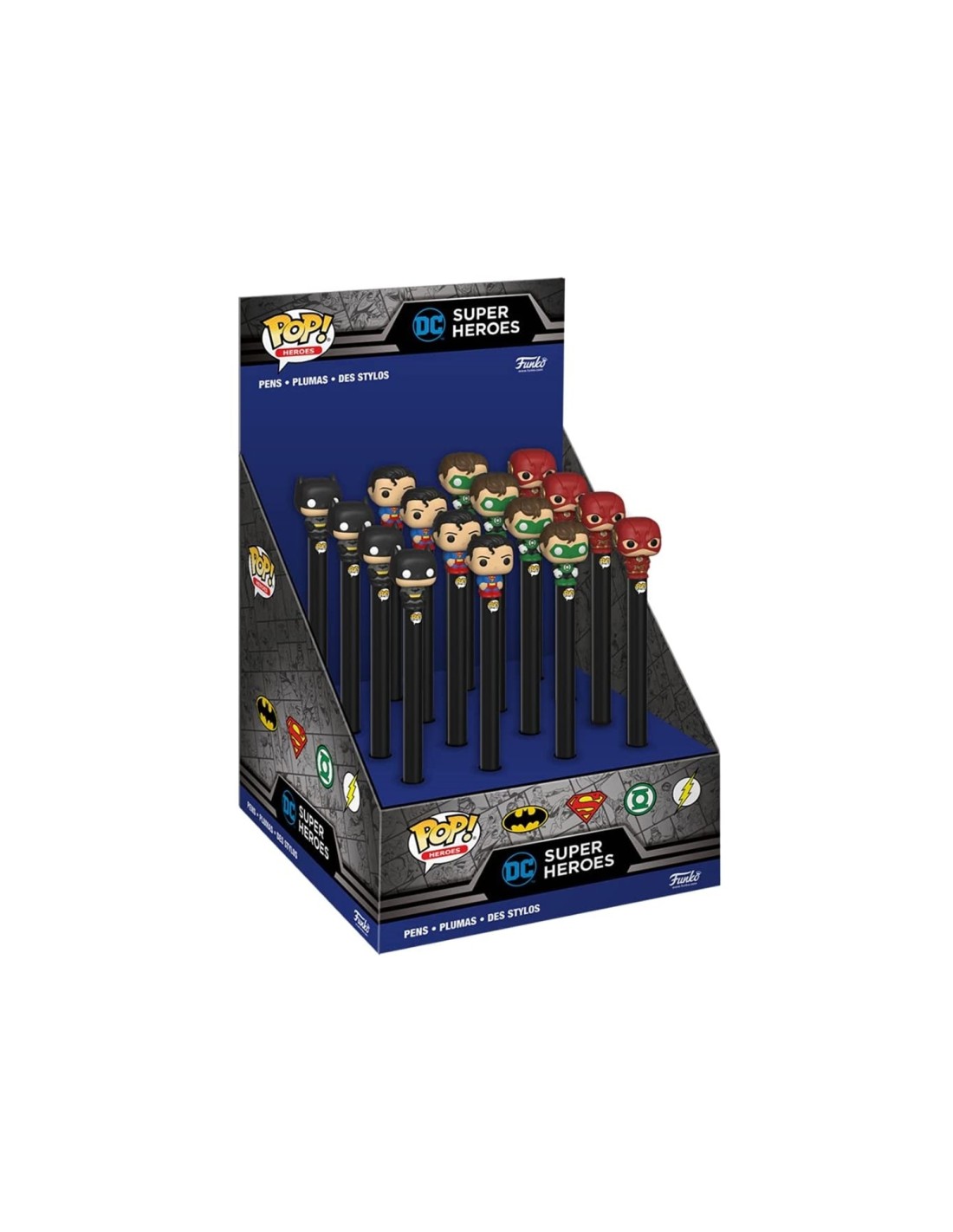 Funko pop pen topper boligrafo dc comics 1 unidad aleatoria batman superman linterna verde flash 48657