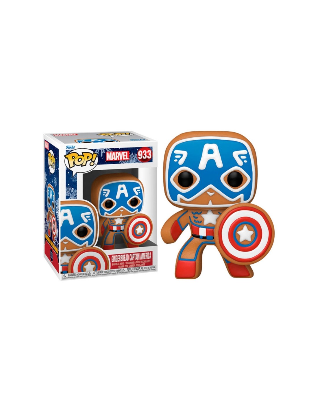 Funko pop marvel navidad galleta jengibre capitan america 50657