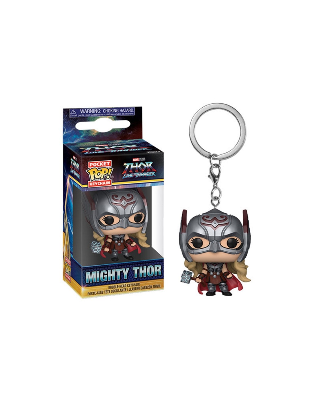 Llavero funko pop marvel pocket thor love and thunder mighty thor