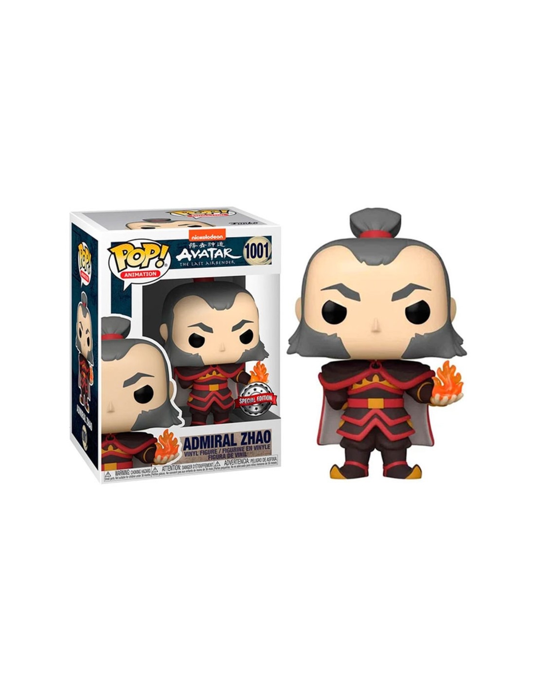 Funko pop animacion avatar the last airbender la leyenda de aang admiral zhao con bola de fuego edicion especial 56965