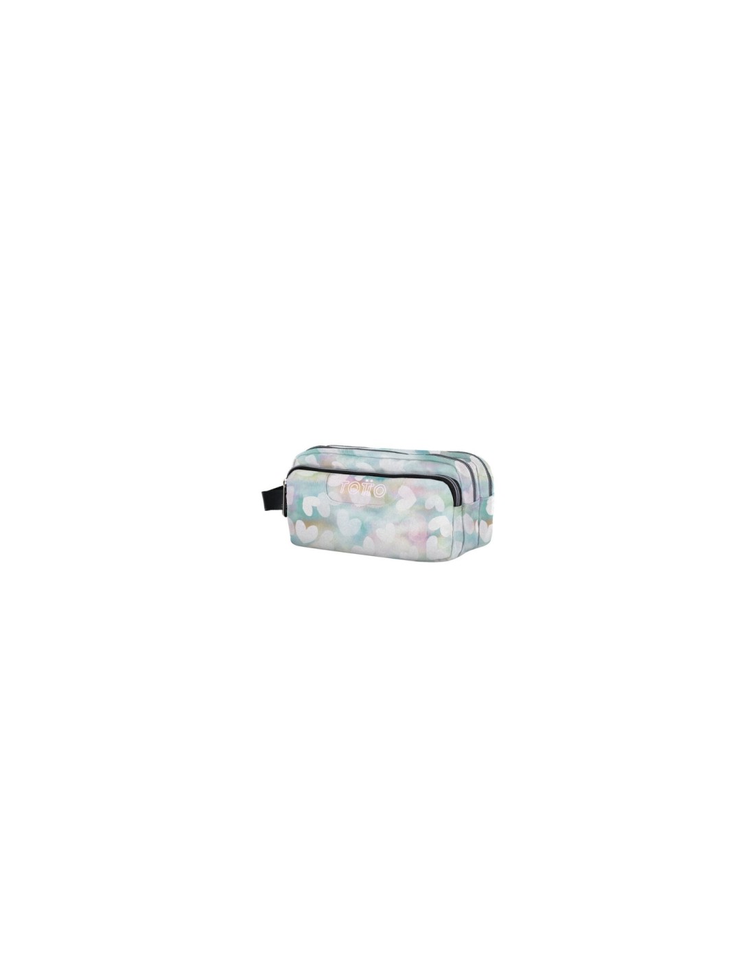 ESTUCHE ESCOLAR TRES COMPARTIMENTOS CORAZONES PASTEL TOTTO AC52ECO009-2311Z-4HX