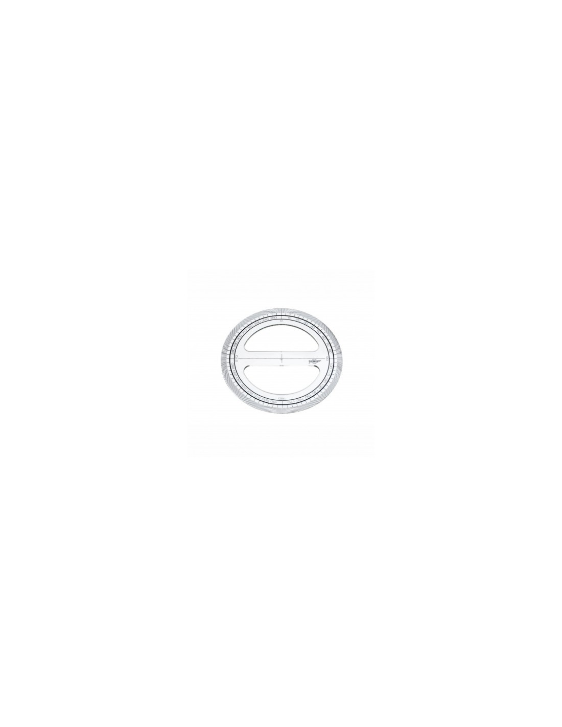 CIRCULO TRANSPARENTE EN PLASTICO INYECTADO GRADUADO Y BISELADO 12 CM. FAIBO 220