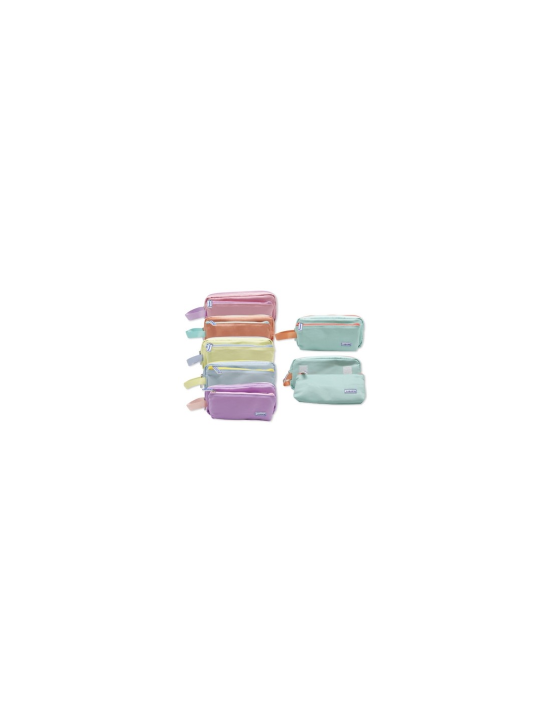PORTATODO TACTO SUAVE PASTEL DOBLE C/ASA COLORES SURTIDOS LAGART 329272