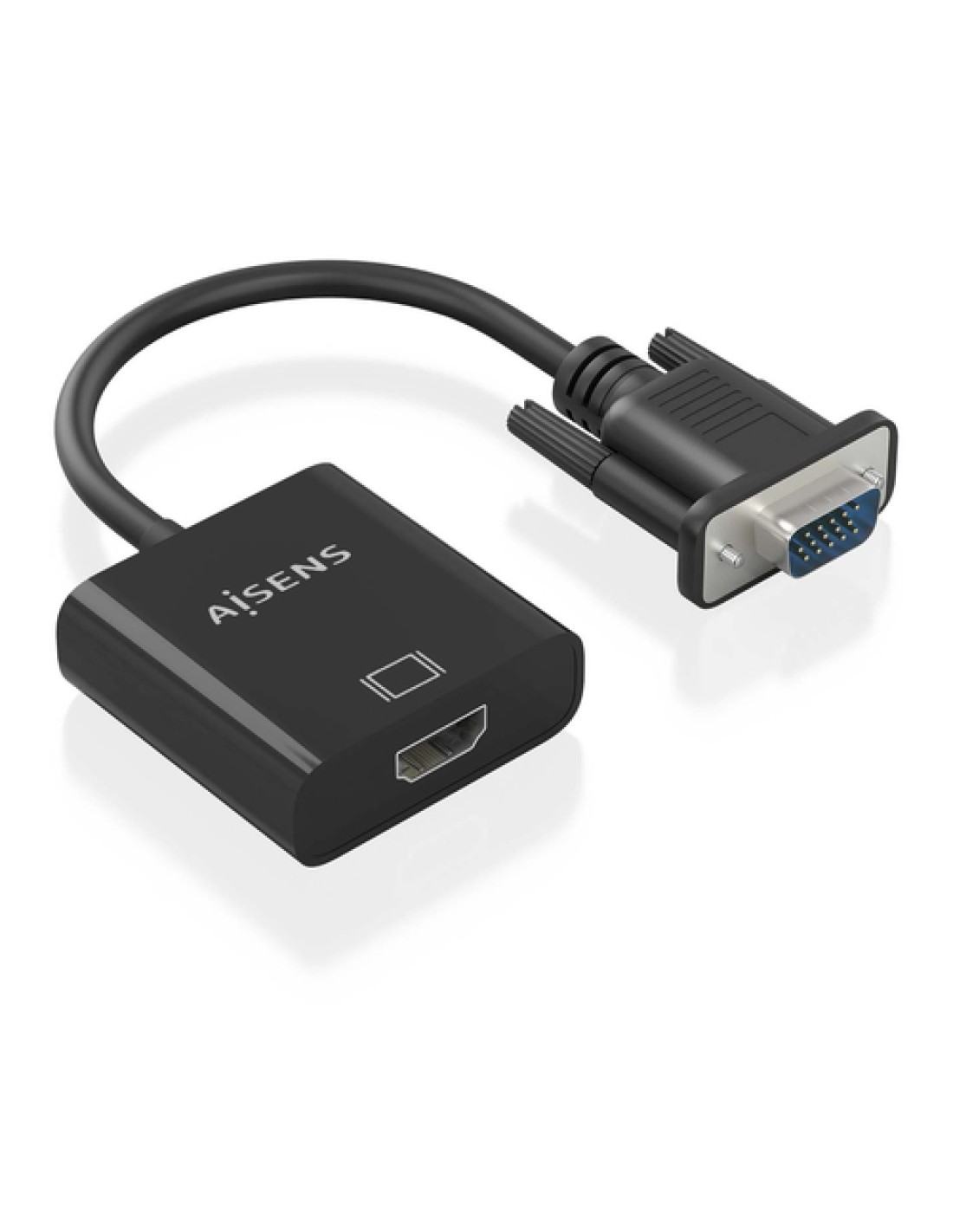 AISENS Cable conversor SVGA+Audio a HDMI, SVGA/M+Jack 3.5/H+USB MicroB/H-HDMI A/H, Negro, 20cm