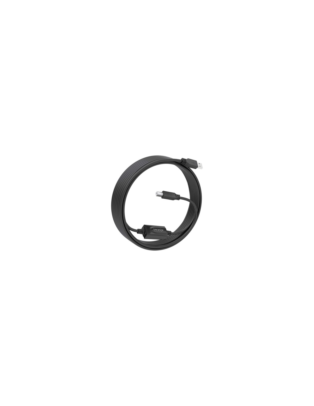 AISENS Cable USB 2.0 con Amplificador, Tipo A/M-B/M, Negro, 10m