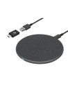 Conceptronic GORGON03G cargador de dispositivo móvil Auriculares, Smartphone Gris USB Cargador inalámbrico Carga rápida Interior