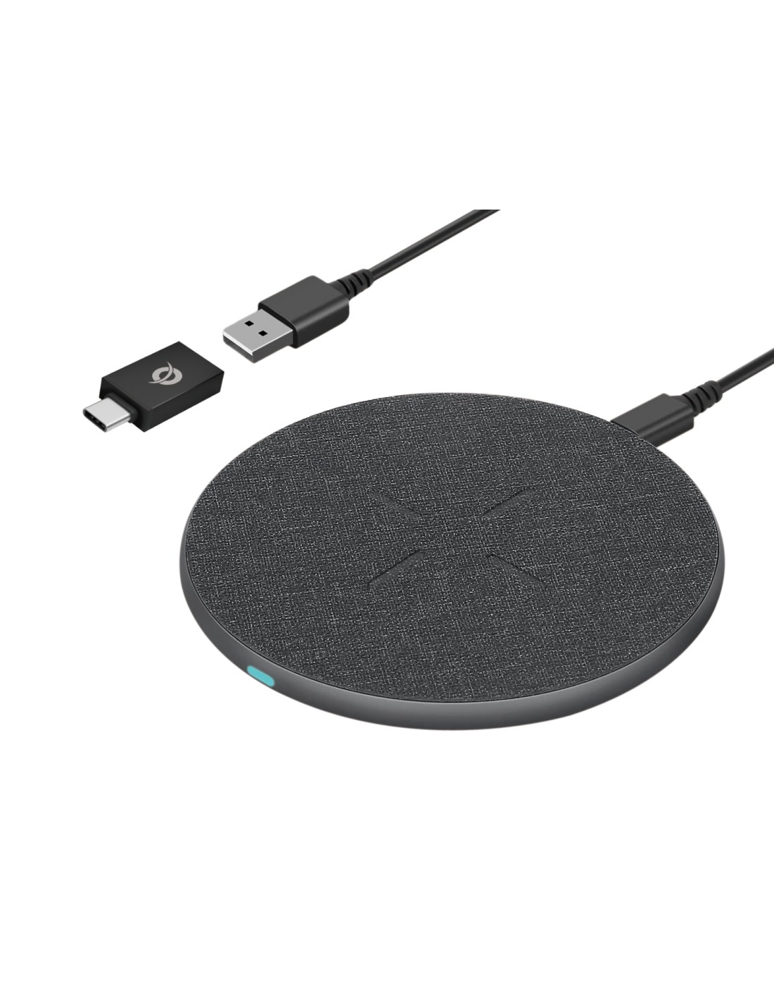 Conceptronic GORGON03G cargador de dispositivo móvil Auriculares, Smartphone Gris USB Cargador inalámbrico Carga rápida Interior