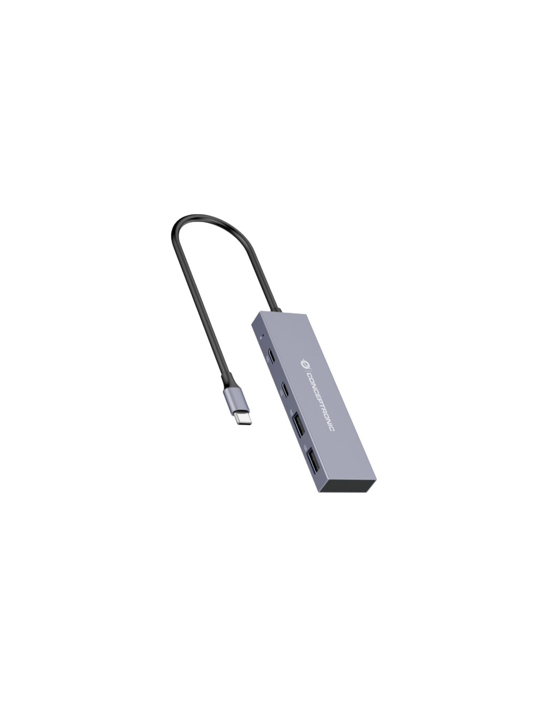 Conceptronic HUBBIES13G hub de interfaz USB 3.2 Gen 2 (3.1 Gen 2) Type-C 10000 Mbit/s Gris