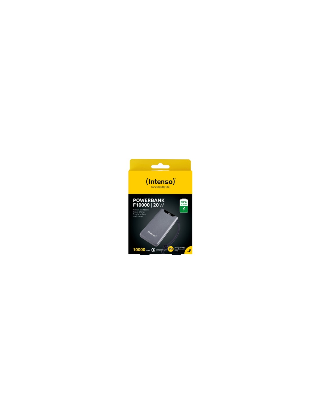 Intenso 7332034 batería externa Polímero de litio 10000 mAh Gris