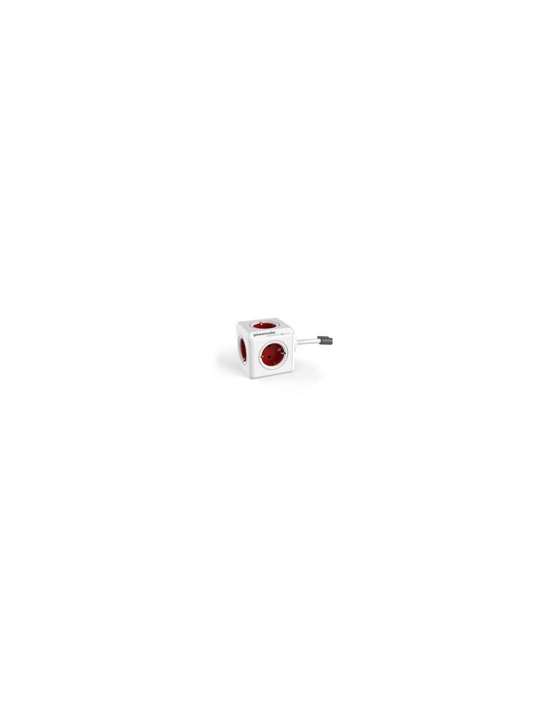 Allocacoc PowerCube base múltiple 3 m 1 salidas AC Interior Rojo, Blanco