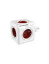 Allocacoc PowerCube Original base múltiple 5 salidas AC Interior Rojo, Blanco
