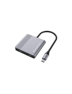 Conceptronic DONN13G base para portátil y replicador de puertos Alámbrico USB 3.2 Gen 1 (3.1 Gen 1) Type-C Gris