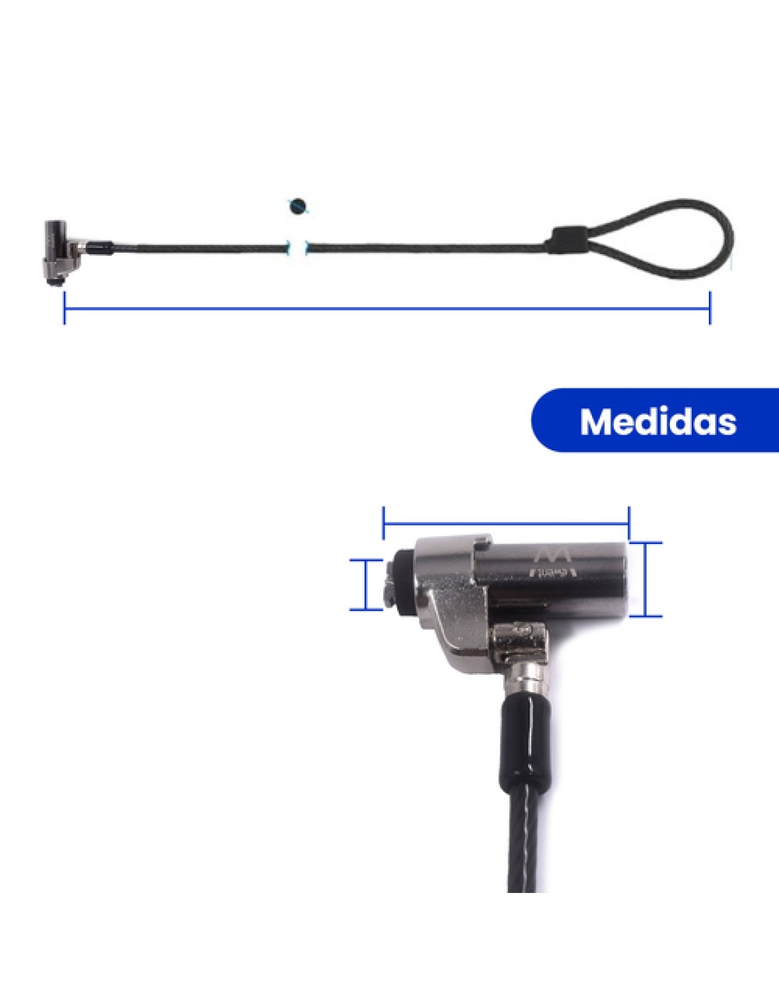 EWENT CABLE DE SEGURIDAD DE PORTÁTIL NANO CON LLAVES