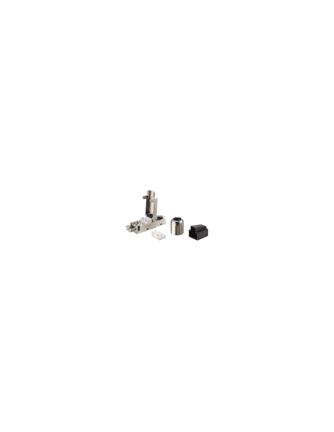 Equip 121172 conector RJ-45 Negro, Acero inoxidable