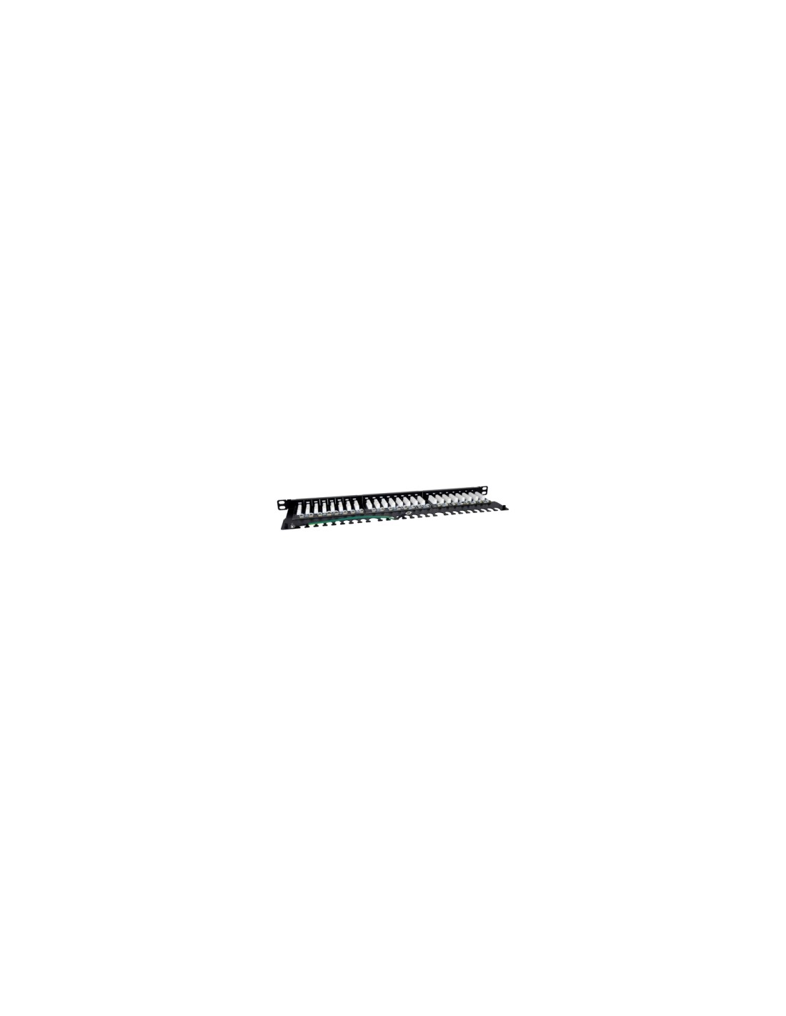 Phasak Patch panel 19" 24P Slim Cat.6A UTP RJ45 DUAL 0.5U - PU 4811