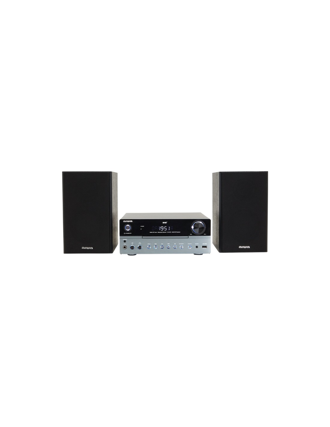 Aiwa MSBTU-700DAB sistema de audio para el hogar Microcadena de música para uso doméstico 25 W Azul ártico, Negro