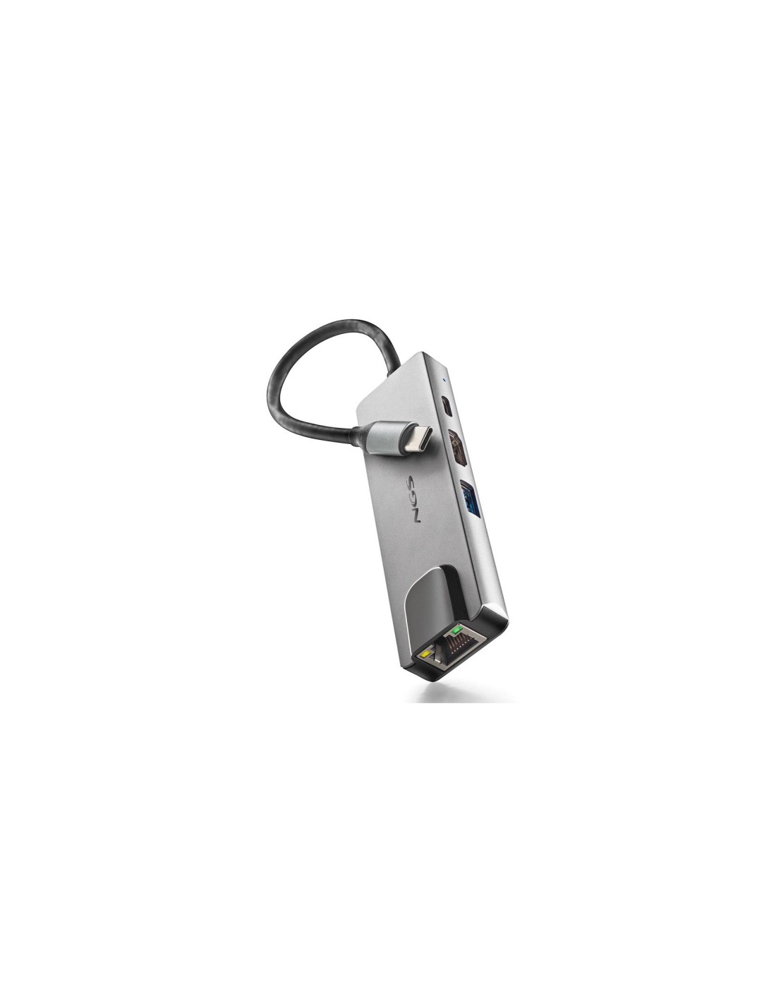 NGS NGS-HUB-0140 hub de interfaz USB 2.0 Type-C 5000 Mbit/s Aluminio, Negro
