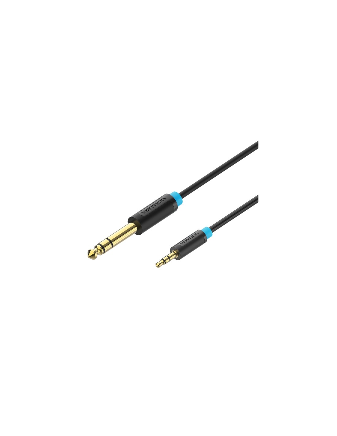 Vention Cable Estéreo BABBH/ Jack 6.5 Macho - Jack 3.5 Macho/ 2m/ Negro
