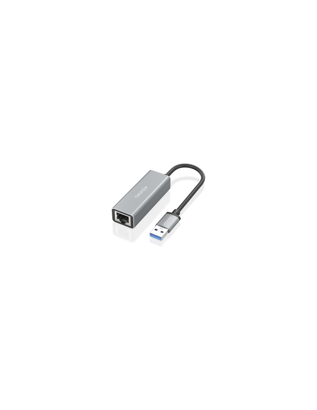 AISENS Conversor USB 3.0 a ethernet Gigabit 10/100/1000 Mbps, Gris, 15cm