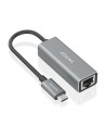 AISENS Conversor USB3.1 Gen1 USB-C a ethernet Gigabit 10/100/1000 Mbps, Gris, 15cm