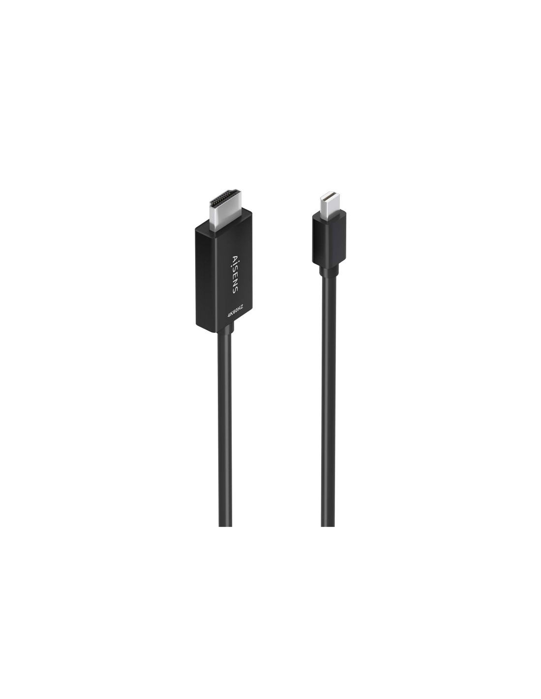 AISENS Cable conversor MINI DP a HDMI 4K@60Hz, MINI DP/M-HDMI/M, Negro, 1.5m