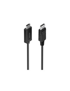 AISENS Cable conversor DisplayPort a HDMI 4K@60Hz, DP/M-HDMI/M, Negro, 1.0m