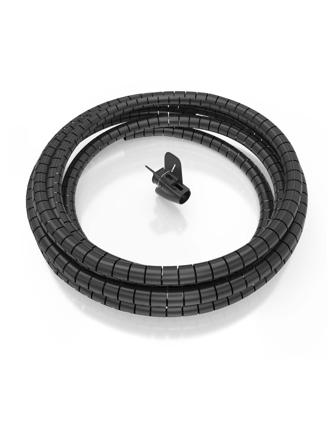 AISENS Organizador de cable en espiral 25mm, Negro, 6.0m