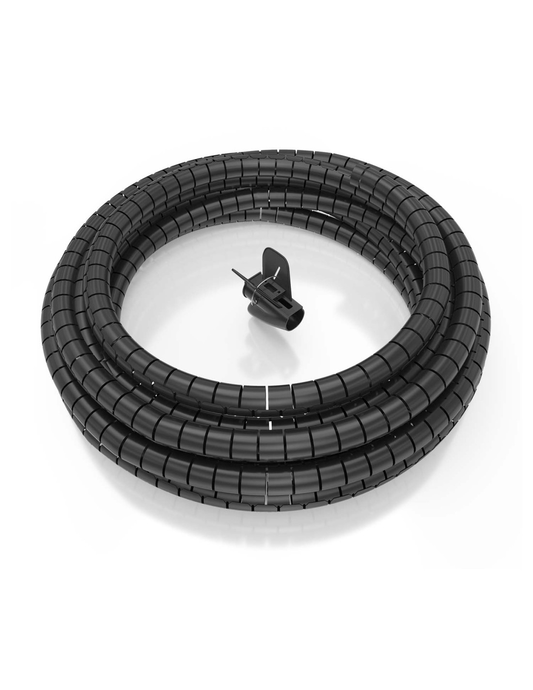 AISENS Organizador de cable en espiral 25mm, Negro, 10.0m
