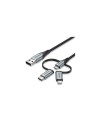 Vention Cable USB Tipo-C CQJHF/ USB Macho/ USB Tipo-C Macho - MicroUSB Macho - Lightning Macho/ 1m/ Gris