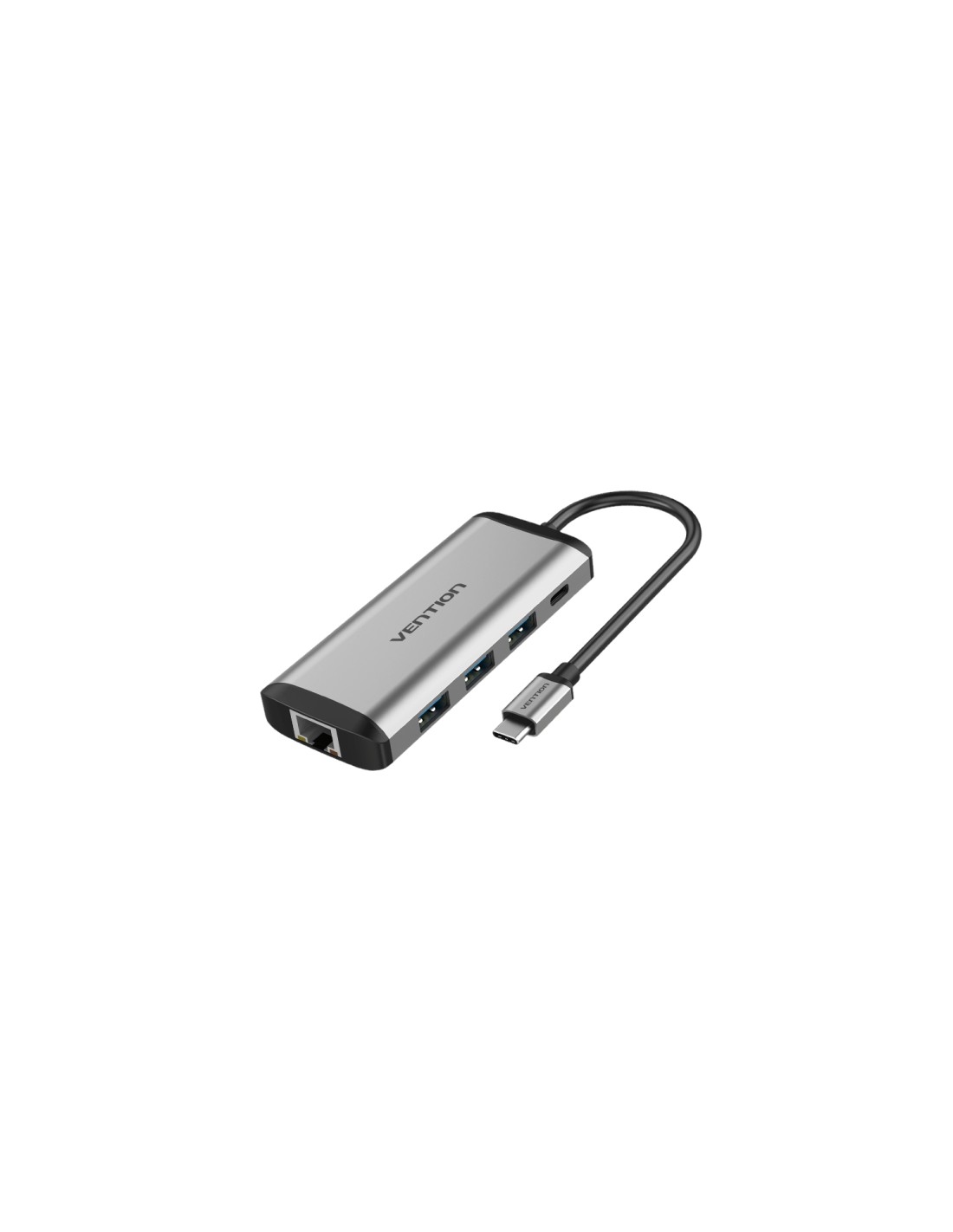 Vention Docking USB Tipo-C THAHB/ 1xHDMI/ 3xUSB/ 1xUSB Tipo-C PD/ 1xRJ45/ 1xLector tarjetas/ 1xAudio/ Gris
