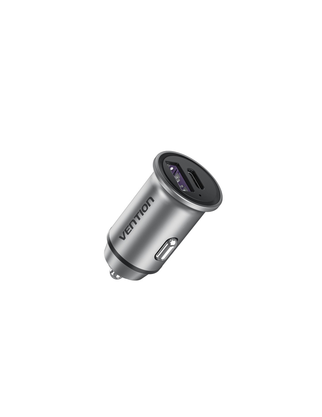 Vention Cargador de Coche FFBH0/ 1xUSB-Tipo C/ 1xUSB/ 20W