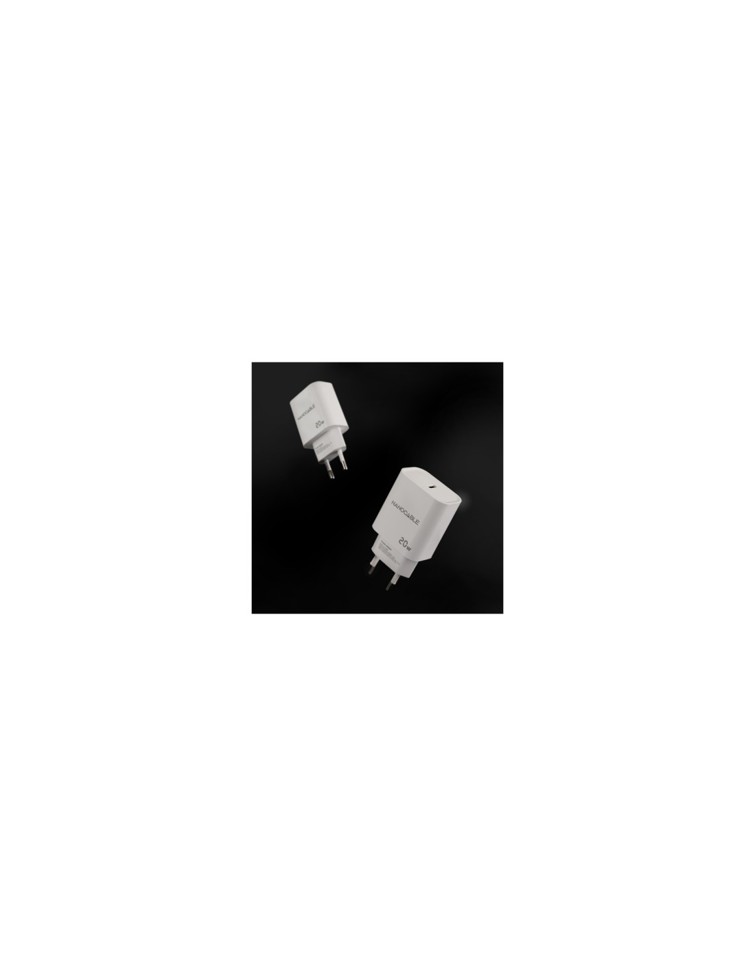 Nanocable Cargador USB-C PD 20W, Blanco
