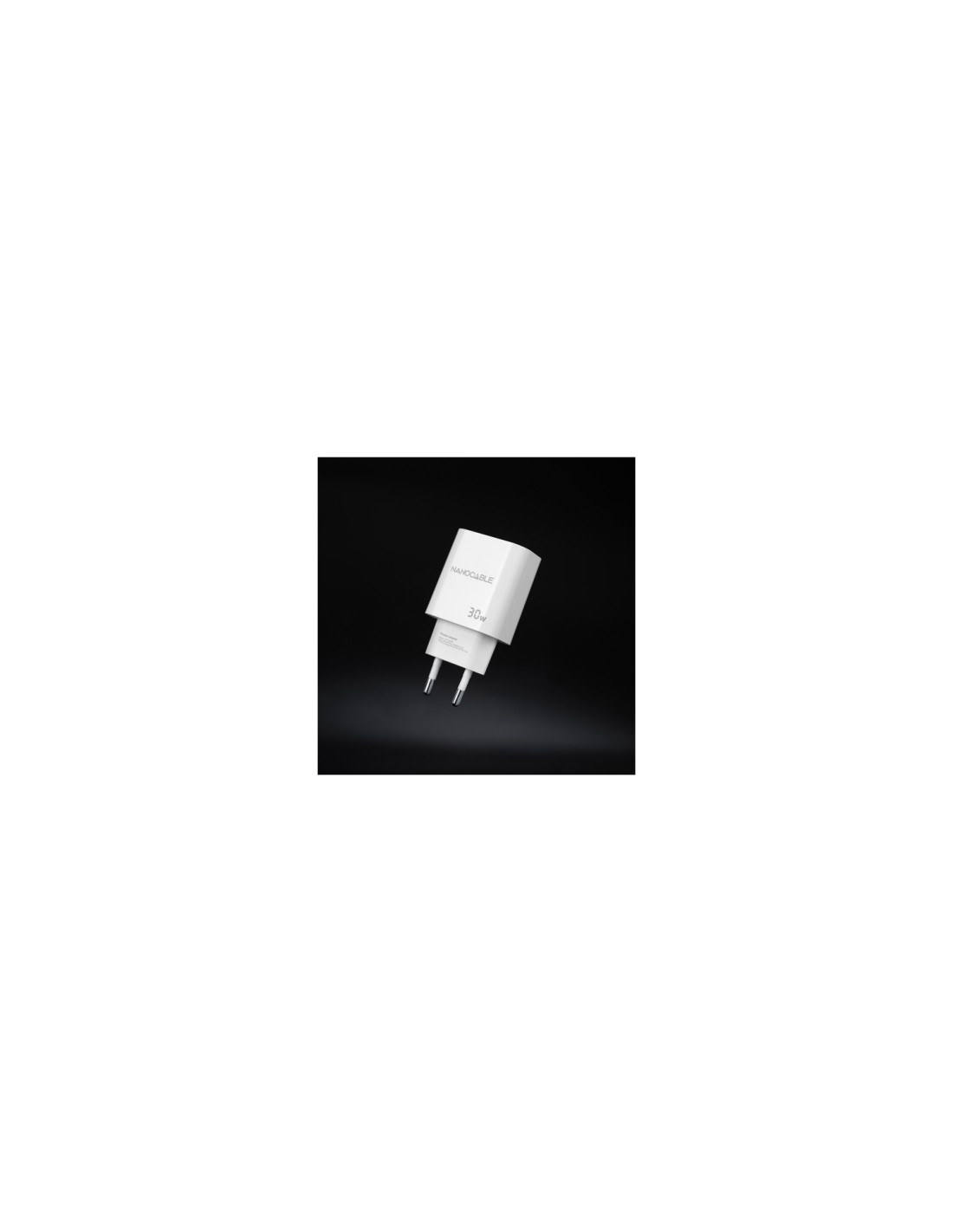 Nanocable Cargador USB-C PD 30W, Blanco