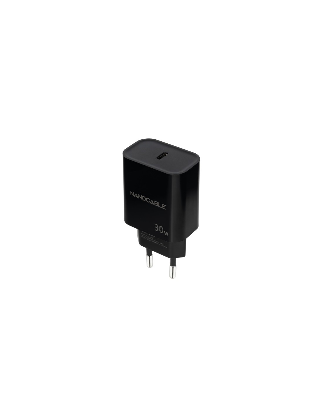 Nanocable Cargador USB-C PD 30W, Negro