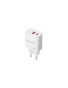 Nanocable Cargador USB-C/PD + USB-A/QC 30W, Blanco