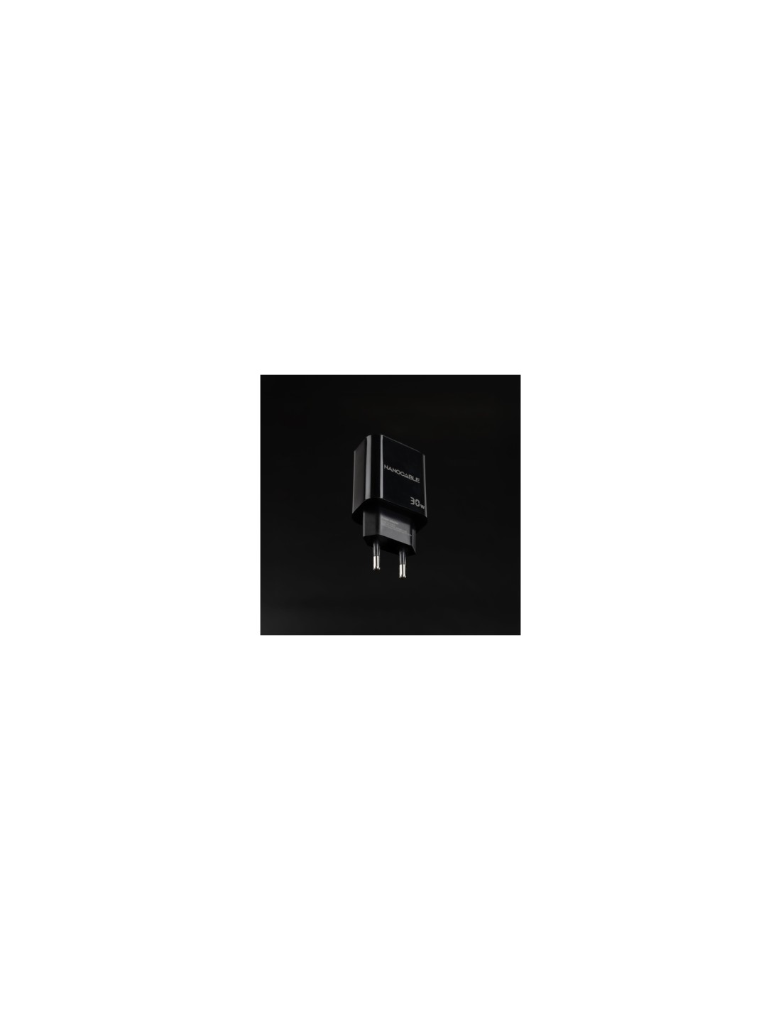 Nanocable Cargador USB-C/PD + USB-A/QC 30W, Negro