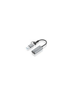AISENS Conversor Aluminio USB-A+USB-C A HDMI 1080P@60Hz, USB-A/M+USB-C/M-HDMI/H, Gris, 15cm 2