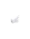 AISENS Cargador GaN 25W, 1xUSB-C PD3.0, 1xUSB-A QC3.0, Blanco