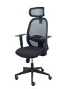 Piqueras y Crespo Silla Cilanco negra malla negra asiento bali negro brazo regulable cabecero regulable