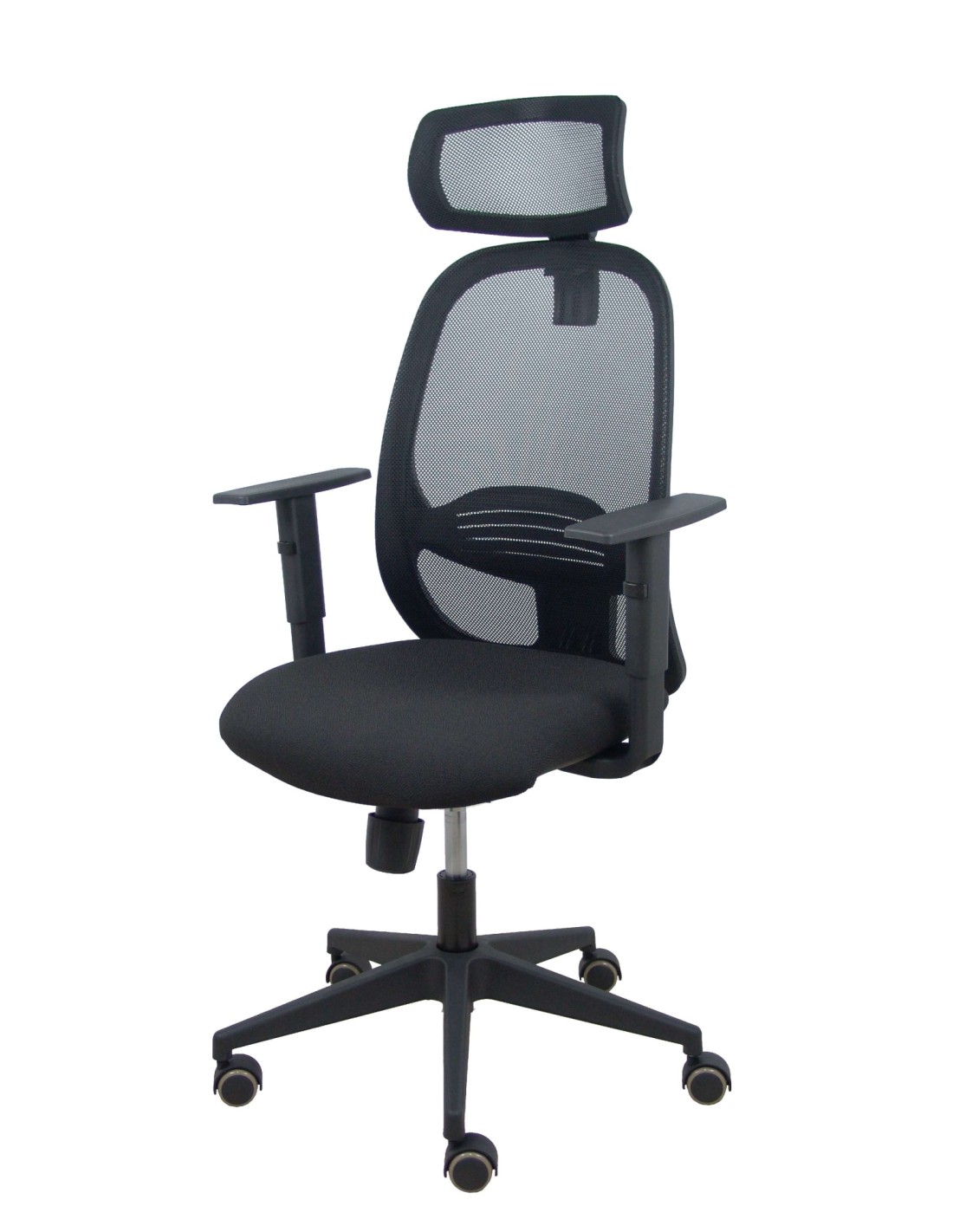 Piqueras y Crespo Silla Cilanco negra malla negra asiento bali negro brazo regulable cabecero regulable