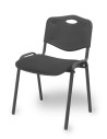 Piqueras y Crespo Pack 4 sillas Iso Mix respaldo negro asiento aran negro