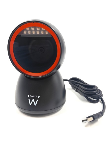 Ewent EW3450 lector de código de barras Lector de códigos de barras fijo 1D/2D CMOS Negro