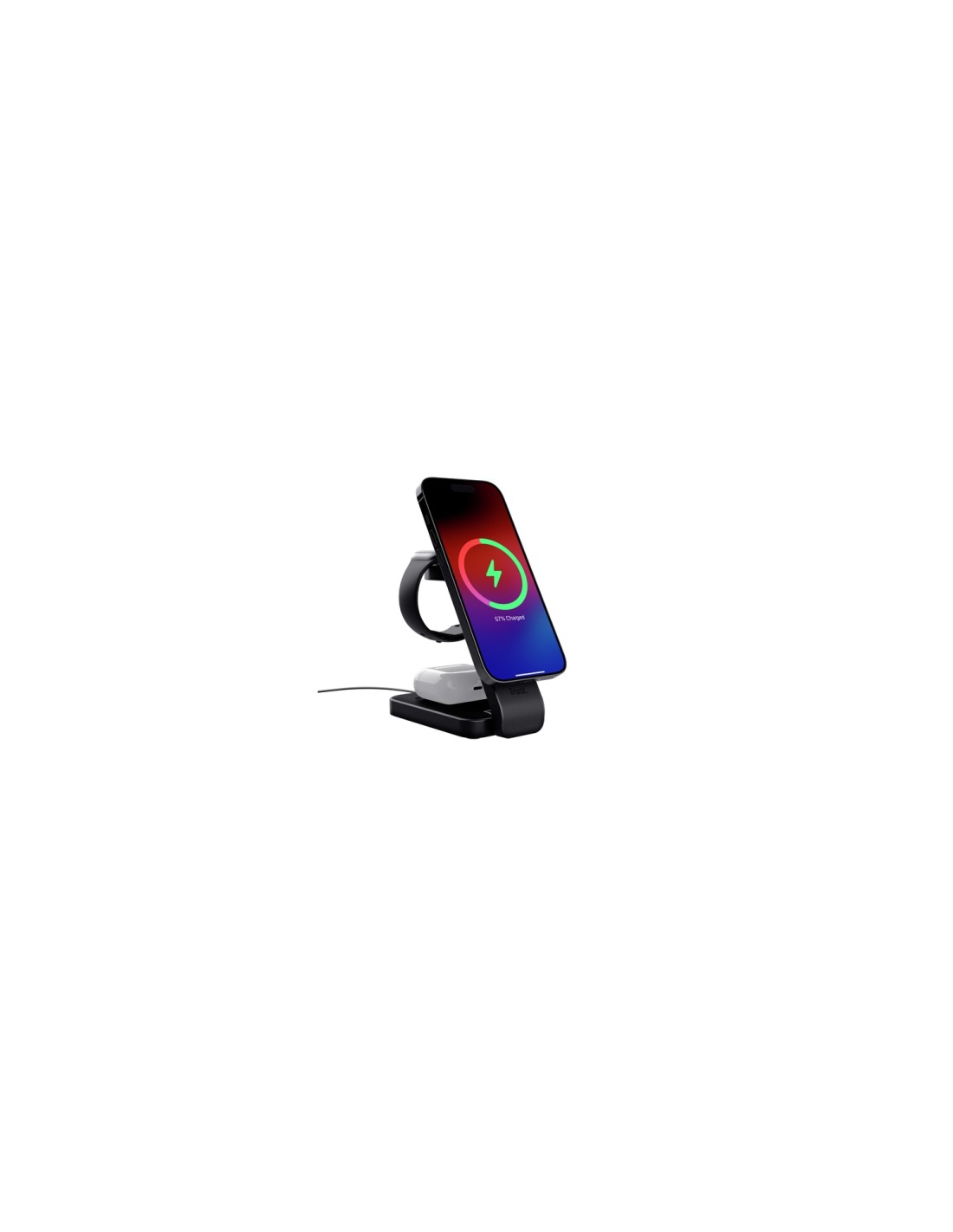 Trust Viro Auriculares, Auriculares, Smartphone, Reloj inteligente Negro USB Cargador inalámbrico