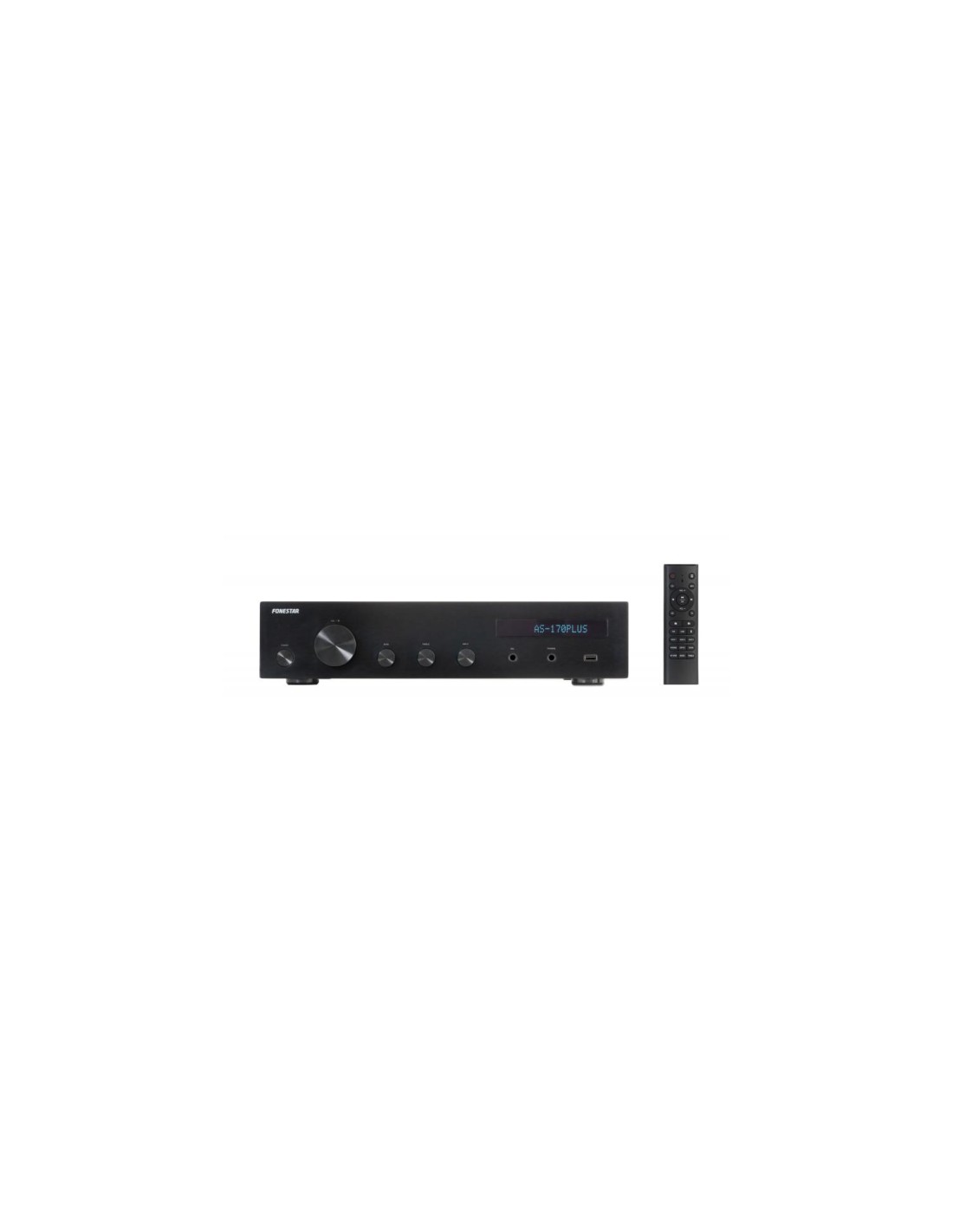 Fonestar AS170PLUS amplificador de audio 2.0 canales Hogar Negro