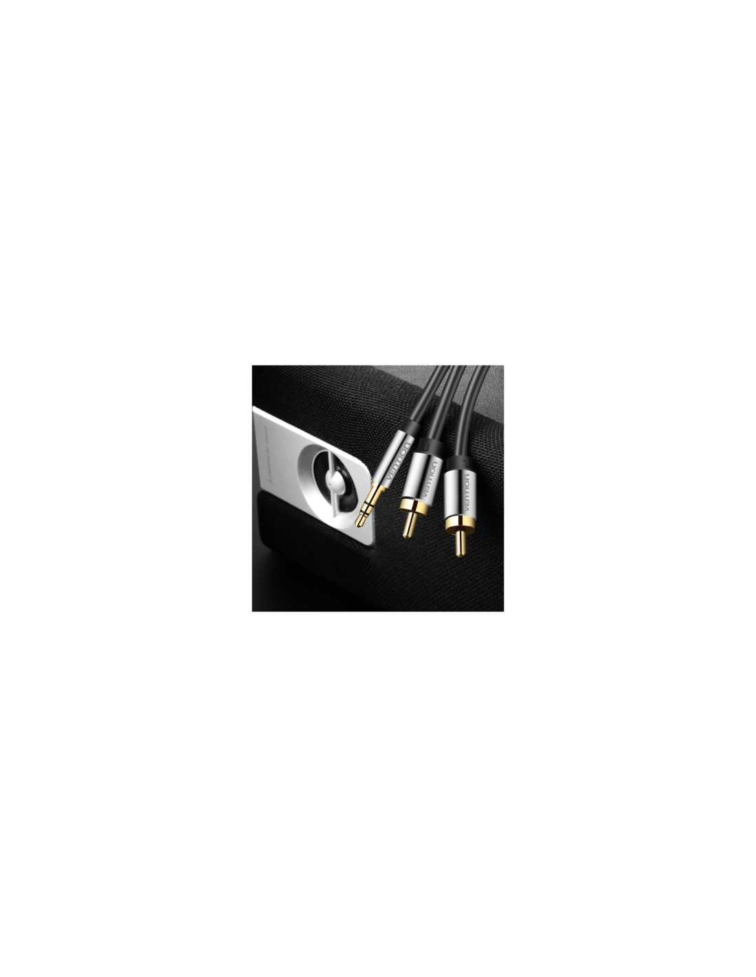 Vention Cable Estéreo BCFBF/ Jack 3.5 Macho - 2x RCA Macho/ 1m/ Negro