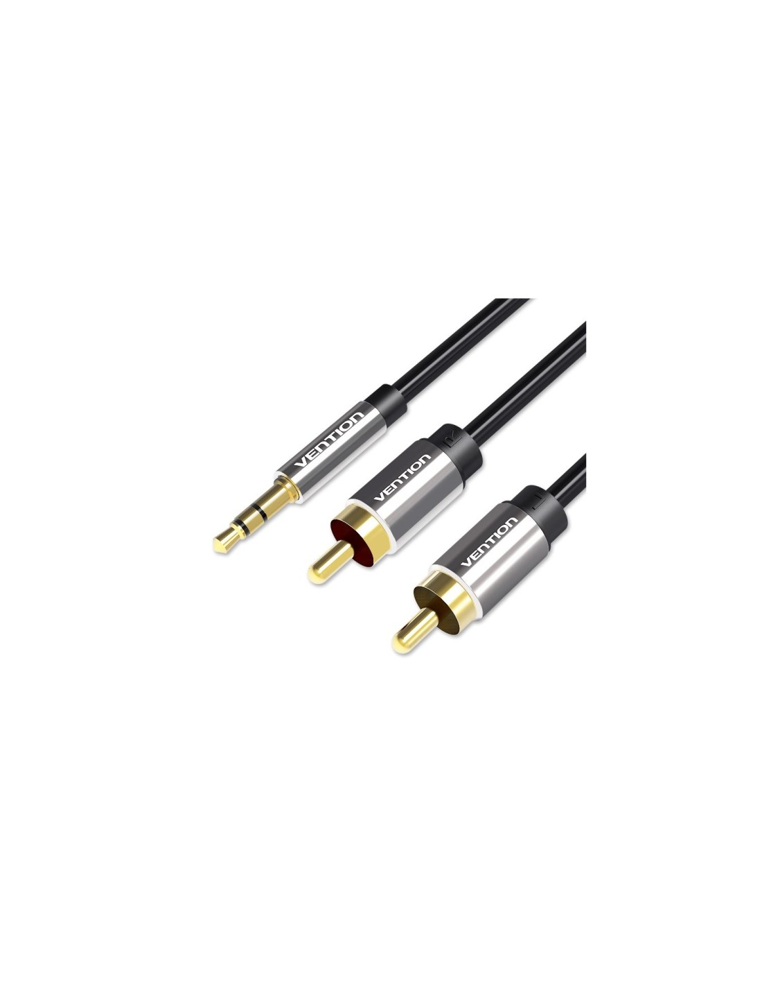 Vention Cable Estéreo BCFBH/ Jack 3.5 Macho - 2x RCA Macho/ 2m/ Negro