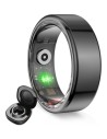 Ksix Anillo inteligente Saturn, Talla XL, Aut. 3 días, Actividad y Salud, Monitor Sueño, 5ATM, Negro