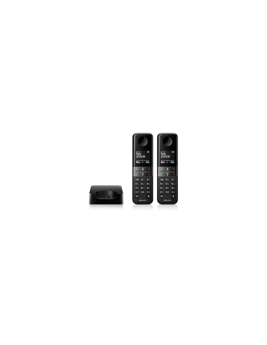 Philips D4702B/34 teléfono Teléfono DECT Identificador de llamadas Negro